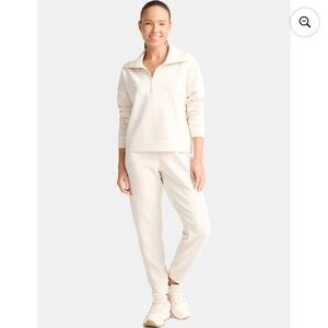 Women's Cream Heathered Sweat Set